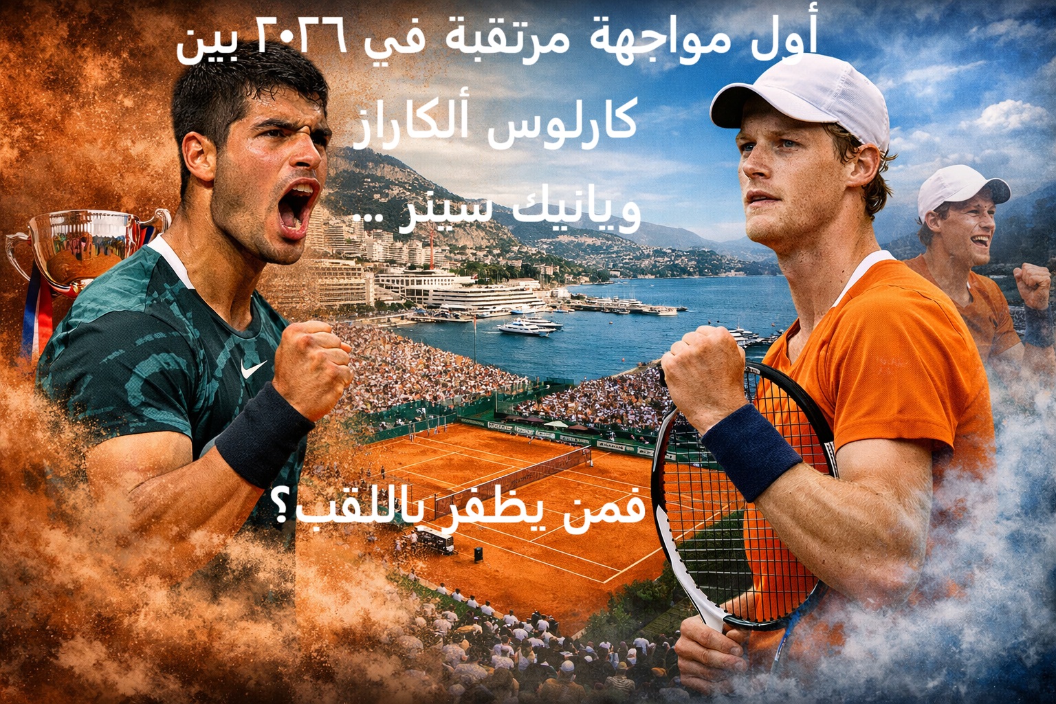 أول مواجهة مرتقبة في ۲۰۲٦ بين كارلوس ألكاراز و يانيك سينر … فمن يظفر باللقب؟