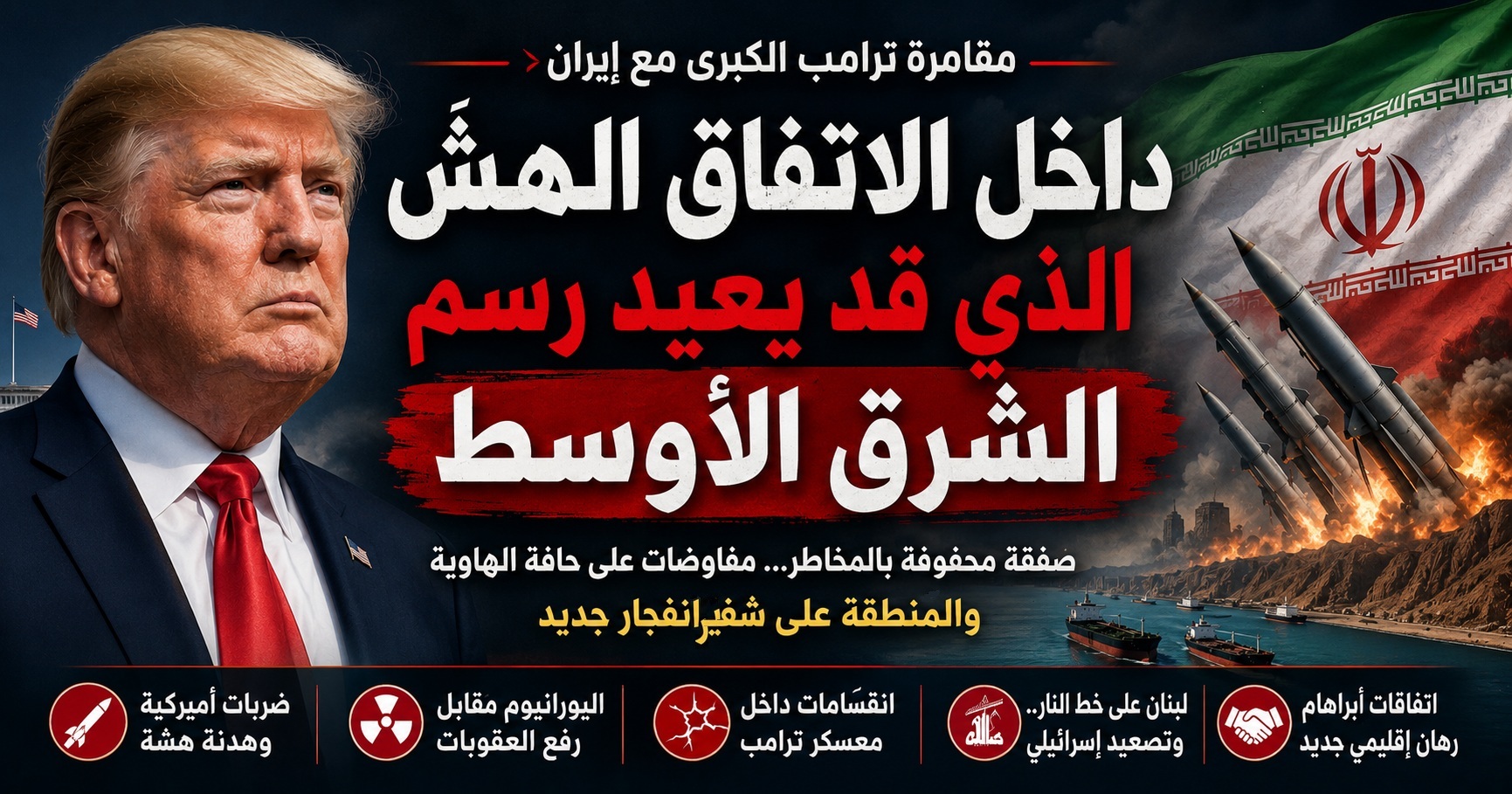 مقامرة ترامب الكبرى مع إيران: داخل الاتفاق الهشّ الذي قد يعيد رسم الشرق الأوسط